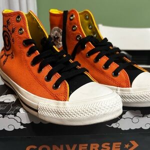 Converse x Naruto Shippuden High-Top in Orange, Black and Yellow